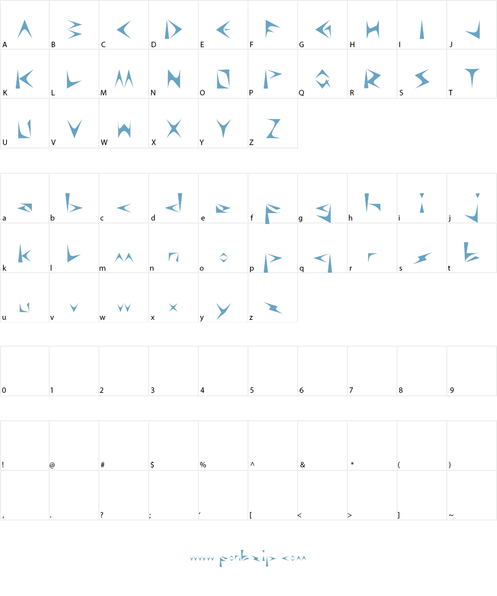 digital ninja Font Character